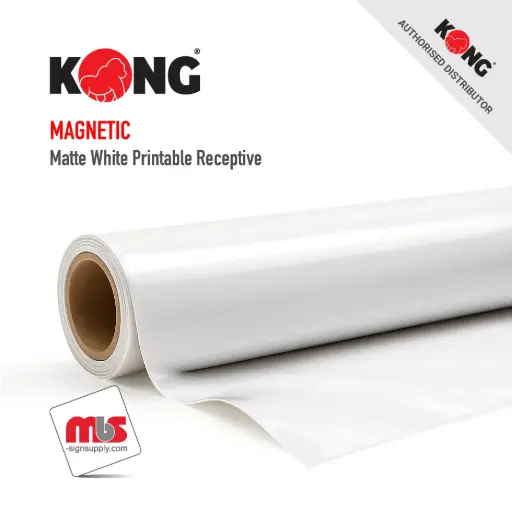 [MGR012-60100MW] .012 x 60" x 100 Yard  Roll - Magnetic Matte White Printable Receptive