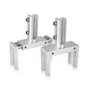 Set of 2, Adjustable Clamp, Aluminum Clear Anodized Finish, to Accommodate 1-3/4" to 2-3/8" Cubicle partition. Upt to 1/4" material accepted on the fork (Included 4x 1" and 4x 2" bolt sur adjust clamp)