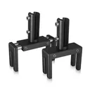Set of 2, Adjustable Clamp, Aluminum Matte Black Anodized Finish, to Accommodate 1-3/4" to 2-3/8" Cubicle partition. Up to 1/4" material accepted on the fork (included 4x 1" and 4x 2" bolt to adjust to different Cubicle)