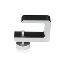 "Set of 2,  Clamp, Aluminum Clear Anodized Finish, to Accommodate 1" to 1-1/8" Counters. M6 Thumb Screw 