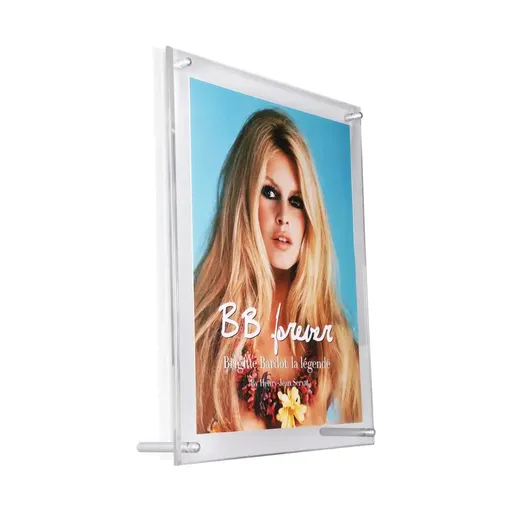 [AC12510] Set of 2 Clear Acrylic Frame for Media 12.5" x 10" (Without Standoffs)