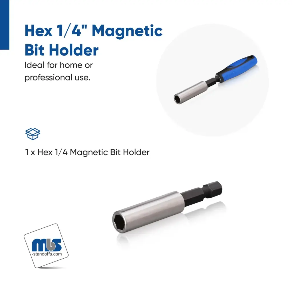 Hex 1/4 Magnetic Bit Holder (1/4" Hex Mount)