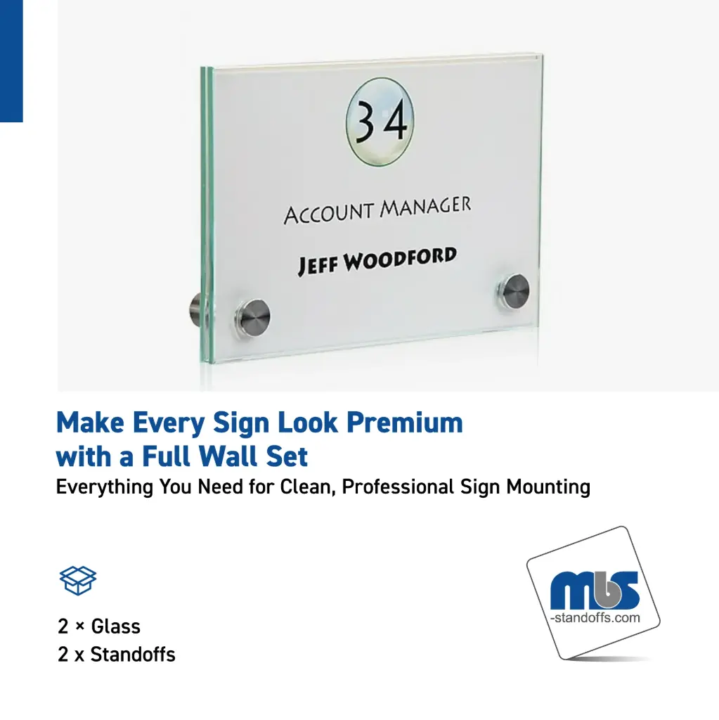 Full Set Wall Sizes 6" x 4", Standoff: 2/3"