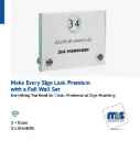 Full Set Wall Sizes 6" x 4", Standoff: 2/3"