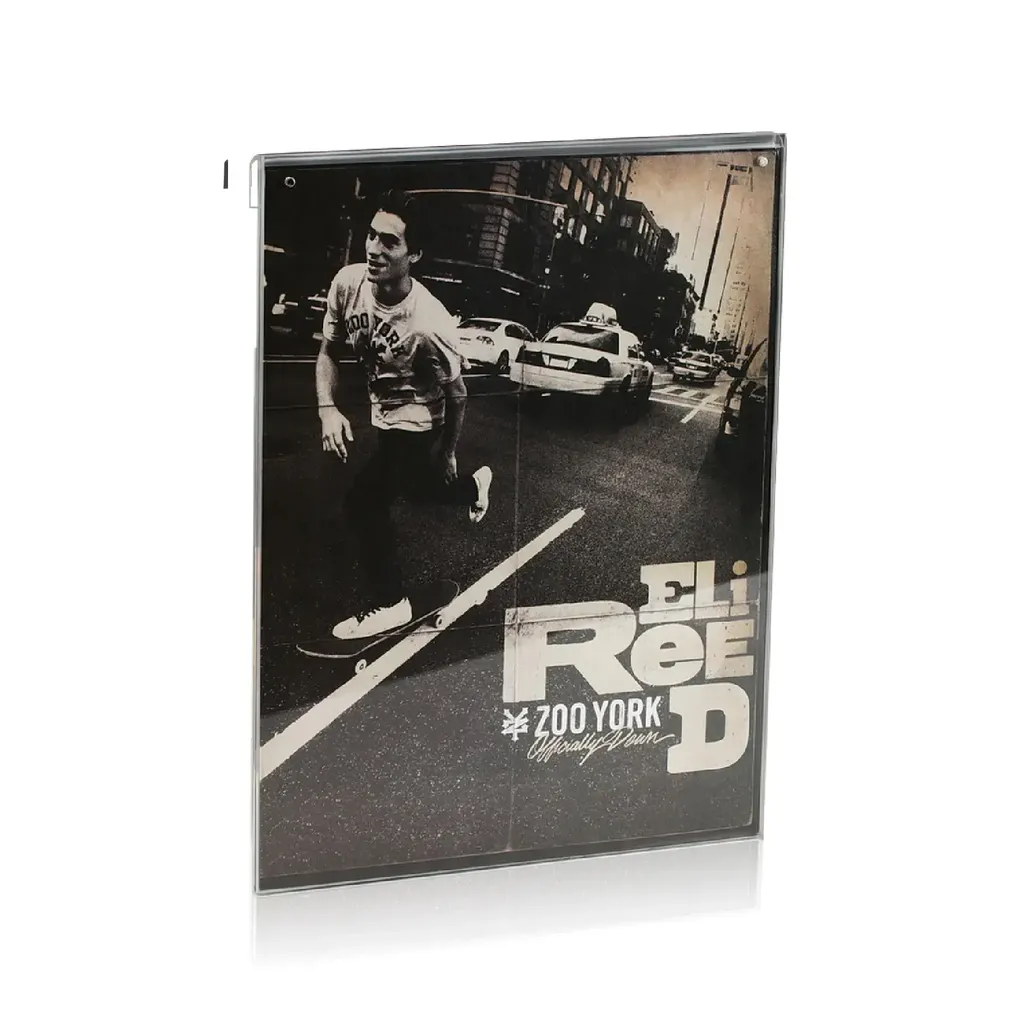 Clear Acrylic Frame for Media 8.5" x 11" (For vertical 1/4" Rod Systems)
