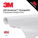 54" x 50 Yards 3M™ IJ63 Scotchcal™ 3.2 Mil Calendered Unpunched 1 year Indoor/Outdoor Matte White Printable Vinyl (Color Code 020)
