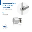 Pipe | Cable Junction for 5/8" Aluminum Pipe & 1/8" (3.00) Cable (Inside use only)