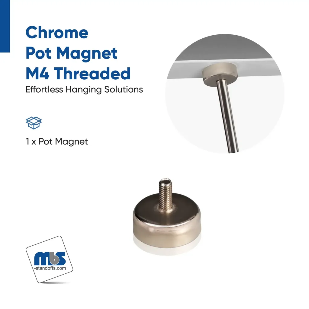3/4" Pot Magnet (Inside use only) Threaded M4