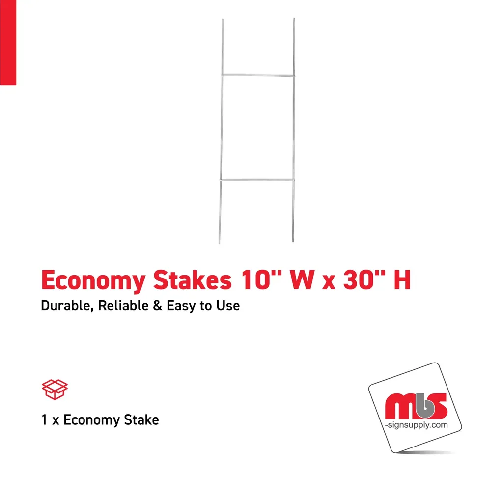 Economy Stakes 10'' x 30''